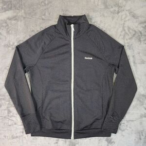 Reebok Full Zip Track Jacket Size Large Black